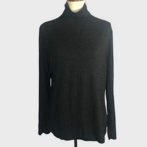 Saks Fifth Avenue Loose Turtleneck Lightweight Grey Size XL